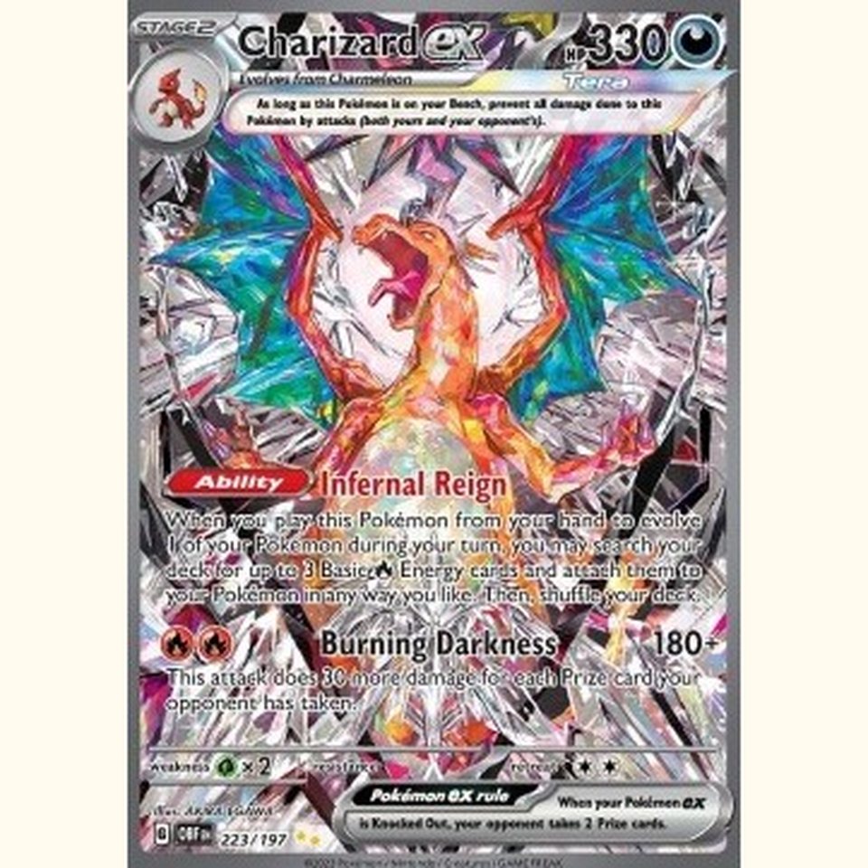 Charizard ex OBF 223 Obsidian Flames: representative product image