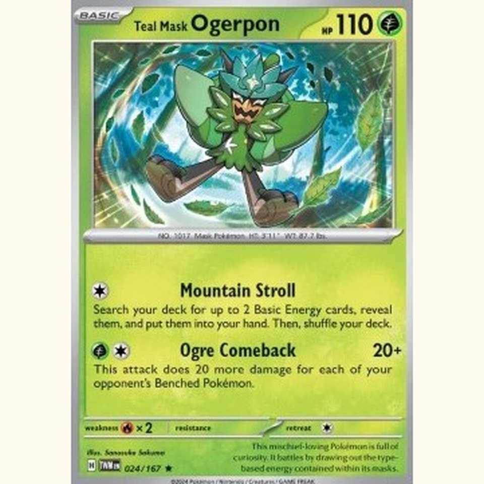 Teal Mask Ogerpon TWM 024 Twilight Masquerade: representative product image