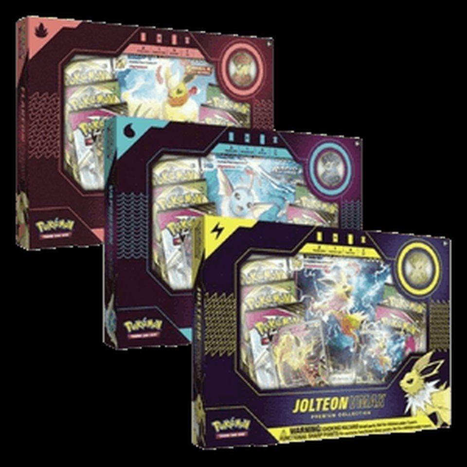 Vaporeon, Jolteon & Flareon VMAX Premium Collection Bundle: representative product image